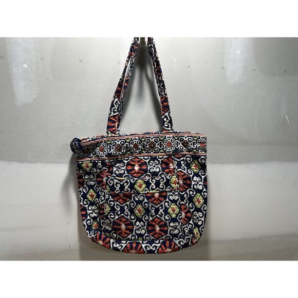 Vera Bradley Double Handle Sun Valley Tote/ Bag/ Purse W/Zip Closure & Pockets - Picture 4 of 9